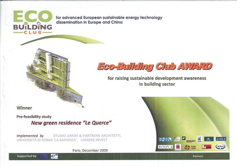 Premio Eco Building Parigi 2009 e1715079067130